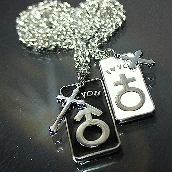 金屬項鍊套組-男女生了沒系列